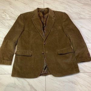 Lauren Ralph Lauren Corduroy Blazer Jacket 2 Button Brown 42S